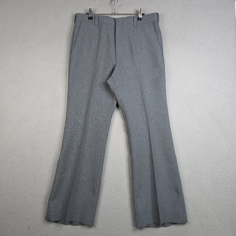 Vintage Levis Panatela Pants Men Size 33x29 Gray 70s Slight Bootcut Wool Classic